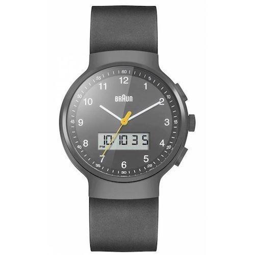 Image of Classic IP grå rustfri urkasse quartz dual time Herre ur fra Braun, BN0159GYGYG